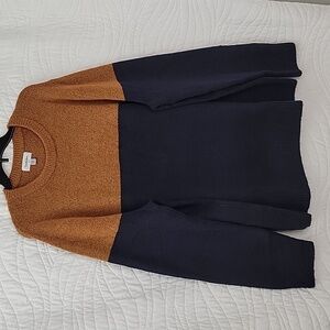 Autumn and winter men's knitted sweater, casual color matching pullovers  Sz XXL